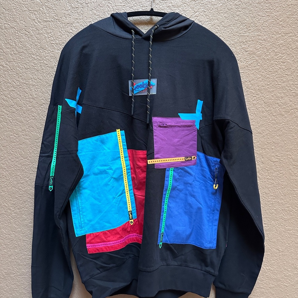 Cookies SF Hoodie Size L | NWT Streetwear Colorblock Pullover | Rare Zip Style